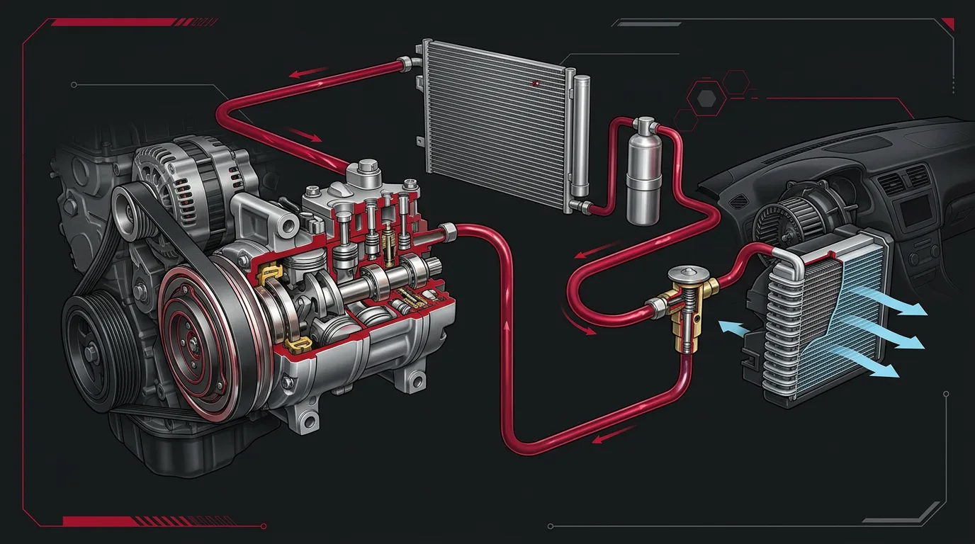 Automotive air conditioning system components