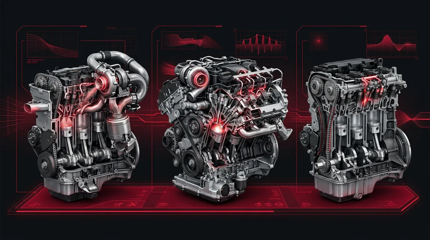 Audi TFSI TDI FSI engine comparison diagram